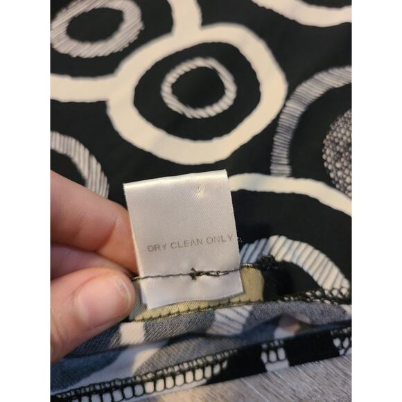 GNW size 8 women's black and white midi fit and flare dress - Picture 5 of 7